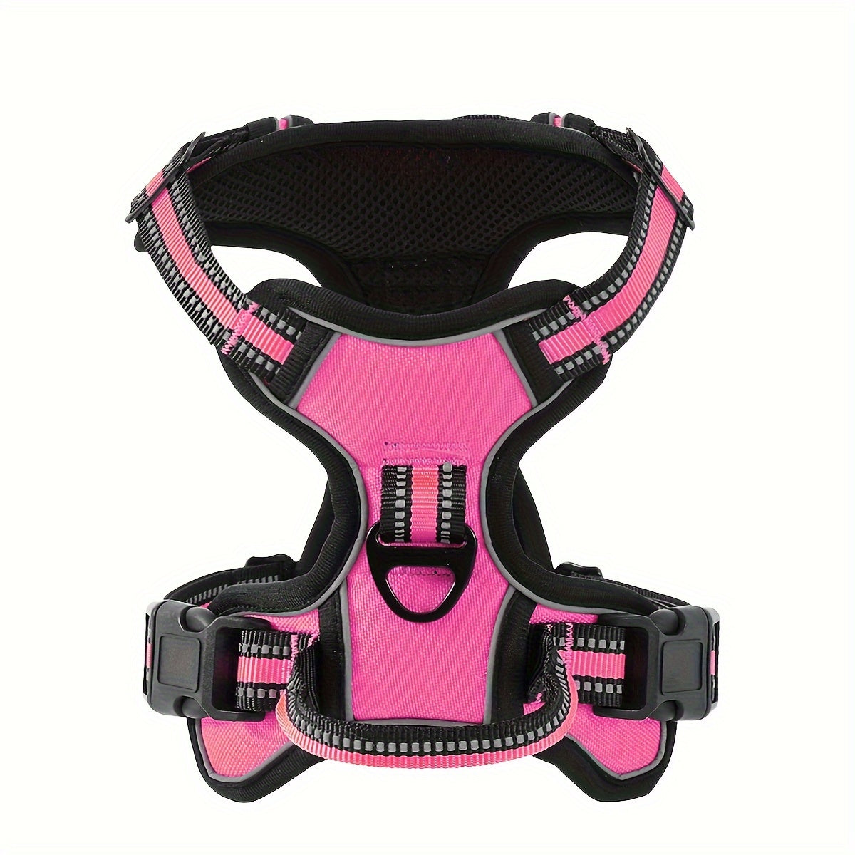Adjustable Dog Walking Harness in Seven Colors and S–XL with Front Ring, Back Ring and Top Handle